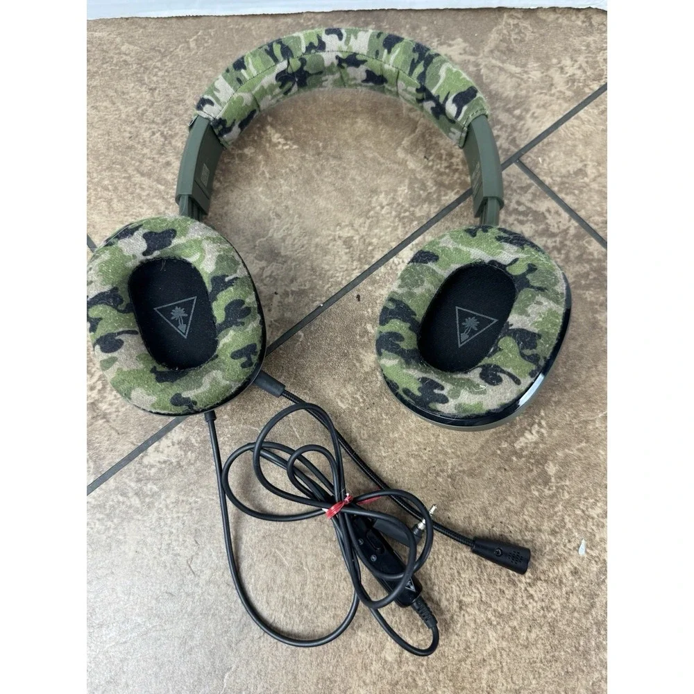 Turtle Beach Recon Camo Green Headband Headsets for Multi-Platform